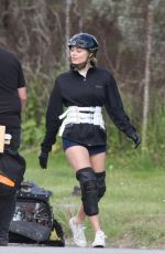 MARGOT ROBBIE on the Set of Suicide Squad in Toronto 05/27/2015