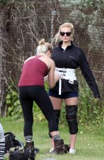 MARGOT ROBBIE on the Set of Suicide Squad in Toronto 05/27/2015