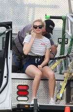 MARGOT ROBBIE on the Set of Suicide Squad in Toronto 05/27/2015