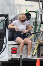 MARGOT ROBBIE on the Set of Suicide Squad in Toronto 05/27/2015