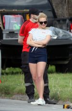 MARGOT ROBBIE on the Set of Suicide Squad in Toronto 05/27/2015