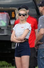 MARGOT ROBBIE on the Set of Suicide Squad in Toronto 05/27/2015