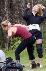 MARGOT ROBBIE on the Set of Suicide Squad in Toronto 05/27/2015