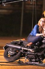 MARGOT ROBBIE on the Set of Suicide Squad in Toronto 05/28/2015