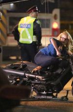 MARGOT ROBBIE on the Set of Suicide Squad in Toronto 05/28/2015