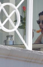 MARION COTILLARD at Hotel Balcony in Cannes 05/17/2015