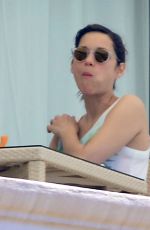 MARION COTILLARD at Hotel Balcony in Cannes 05/17/2015