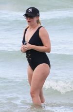 MELISSA JOAN HART in Swimsuit at a Beach in Miami 05/30/2015