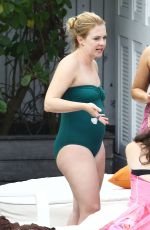 MELISSA JOAN HART in Swimsuit at a Pool in Miami 05/29/2015