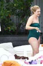 MELISSA JOAN HART in Swimsuit at a Pool in Miami 05/29/2015