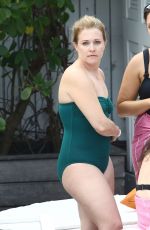 MELISSA JOAN HART in Swimsuit at a Pool in Miami 05/29/2015