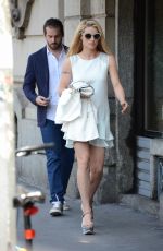 MICHELLE HUNZIKER and Tomaso Trussardi Out and About in Milan 05/10/2015