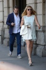 MICHELLE HUNZIKER and Tomaso Trussardi Out and About in Milan 05/10/2015
