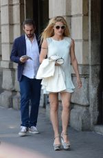 MICHELLE HUNZIKER and Tomaso Trussardi Out and About in Milan 05/10/2015