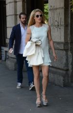 MICHELLE HUNZIKER and Tomaso Trussardi Out and About in Milan 05/10/2015