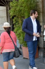 MICHELLE HUNZIKER and Tomaso Trussardi Out and About in Milan 05/10/2015