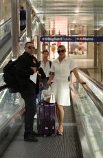MICHELLE HUNZIKER Arrives at Railway Station in Milan 05/25/2015
