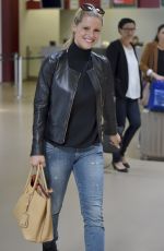 MICHELLE HUNZIKER at Tegel Airport in Berlin 05/19/2015