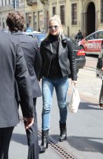 MICHELLE HUNZIKER Out and About in Milan 04/28/2015