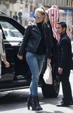 MICHELLE HUNZIKER Out and About in Milan 04/28/2015