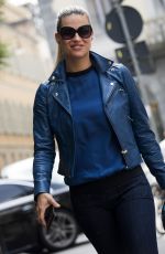 MICHELLE HUNZIKER Out and About in Milan 07/05/2015