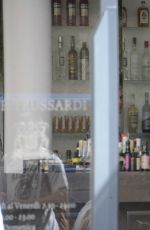 MICHELLE HUNZIKER Out for Lunch at Cafe Trussardi