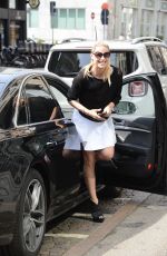 MICHELLE HUNZIKER Out for Lunch at Cafe Trussardi