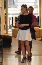 MICHELLE HUNZIKER Out for Lunch at Cafe Trussardi