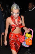 MILEY CYRUS Arrives at 1 Oak Nightclub in New York 05/13/2015