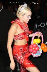 MILEY CYRUS Arrives at 1 Oak Nightclub in New York 05/13/2015