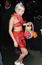 MILEY CYRUS Arrives at 1 Oak Nightclub in New York 05/13/2015