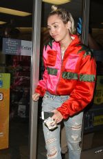 MILEY CYRUS at a Gas Station in Los Angeles 05/27/2015