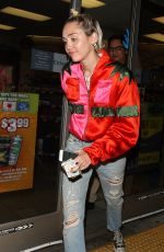 MILEY CYRUS at a Gas Station in Los Angeles 05/27/2015
