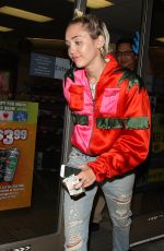 MILEY CYRUS at a Gas Station in Los Angeles 05/27/2015