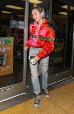 MILEY CYRUS at a Gas Station in Los Angeles 05/27/2015