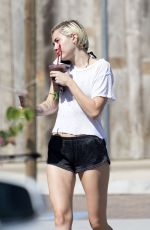 MILEY CYRUS Getting a Coffee in Malibu