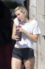 MILEY CYRUS Getting a Coffee in Malibu