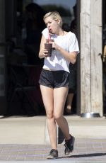 MILEY CYRUS Getting a Coffee in Malibu