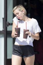 MILEY CYRUS Getting a Coffee in Malibu