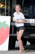 MILEY CYRUS in SHorts Out and About in Los Angeles 04/30/2015