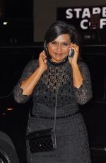 MINDY KALING Out and About in Soho 05/29/2015