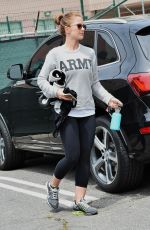MINKA KELLY in Leggings Out in Los Angeles 05/06/2015