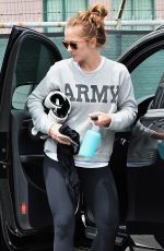 MINKA KELLY in Leggings Out in Los Angeles 05/06/2015