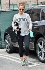 MINKA KELLY in Leggings Out in Los Angeles 05/06/2015