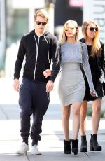 NICOLA PELTZ in Tight Dress Out with Friends in West Hollywood 05/12/2015