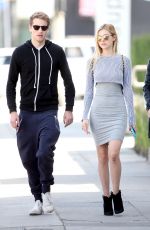 NICOLA PELTZ in Tight Dress Out with Friends in West Hollywood 05/12/2015