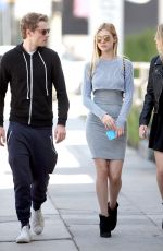 NICOLA PELTZ in Tight Dress Out with Friends in West Hollywood 05/12/2015