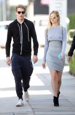 NICOLA PELTZ in Tight Dress Out with Friends in West Hollywood 05/12/2015