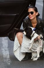 OLIVIA WILDE Out with Her Dog in New York 05/03/2015