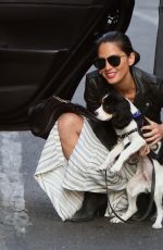 OLIVIA WILDE Out with Her Dog in New York 05/03/2015